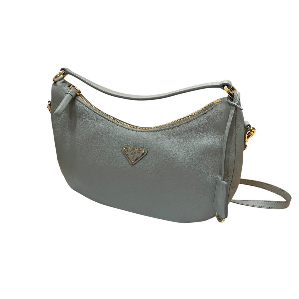 PRADA ソフトグレインレザー スモールホーボー 2WAYショルダーバッグ 古着・中古-1枚目のアイテム画像