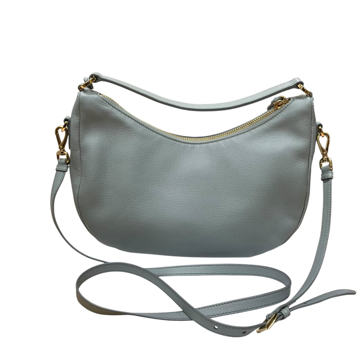 PRADA ソフトグレインレザー スモールホーボー 2WAYショルダーバッグ 古着・中古-4枚目のアイテム画像