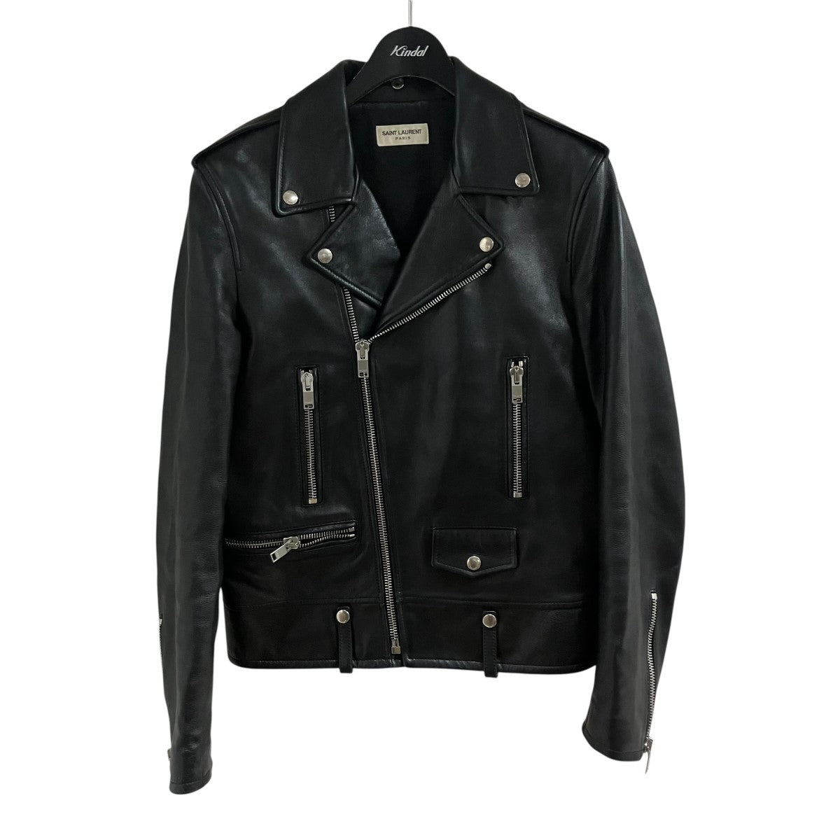Saint Laurent Paris ラムレザーライダースジャケット 古着・中古-1枚目のアイテム画像
