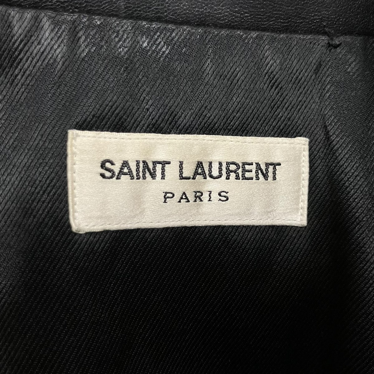 Saint Laurent Paris ラムレザーライダースジャケット 古着・中古-8枚目のアイテム画像