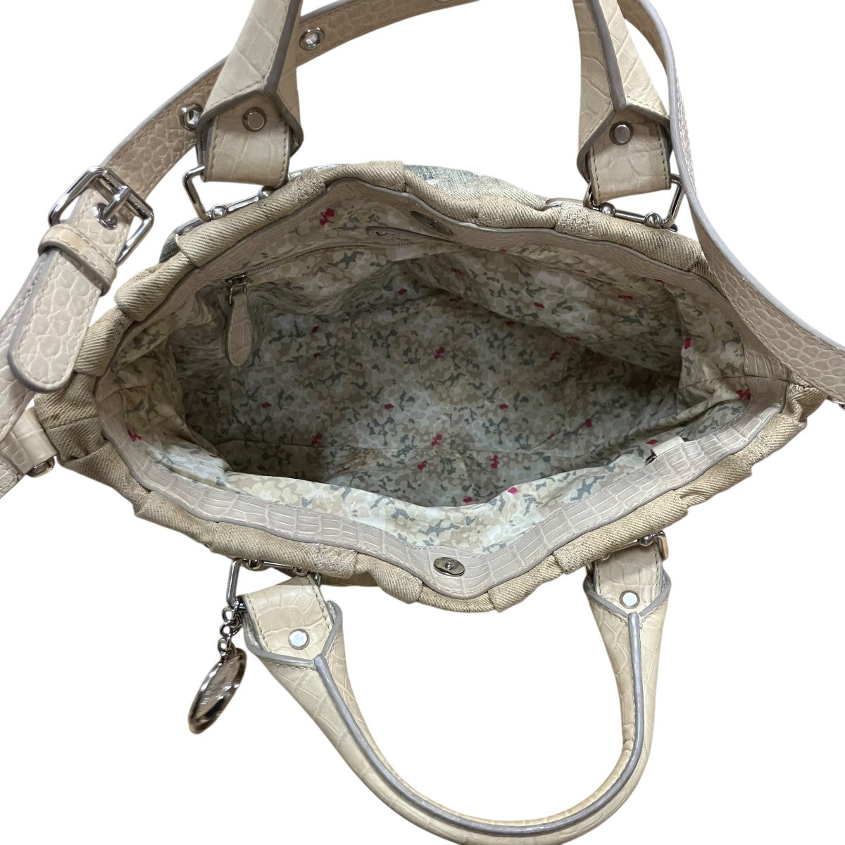 CELINE(セリーヌ) 2WAYショルダーバッグ ベージュ×インディゴ サイズ