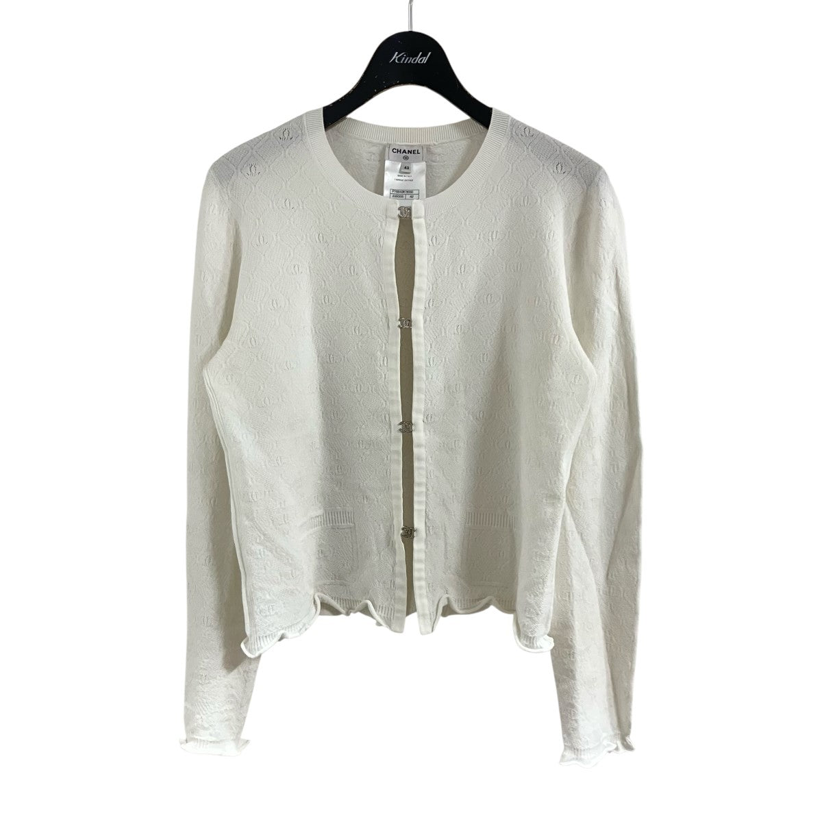 CHANEL ココボタンニットカーディガン 古着・中古-1枚目のアイテム画像