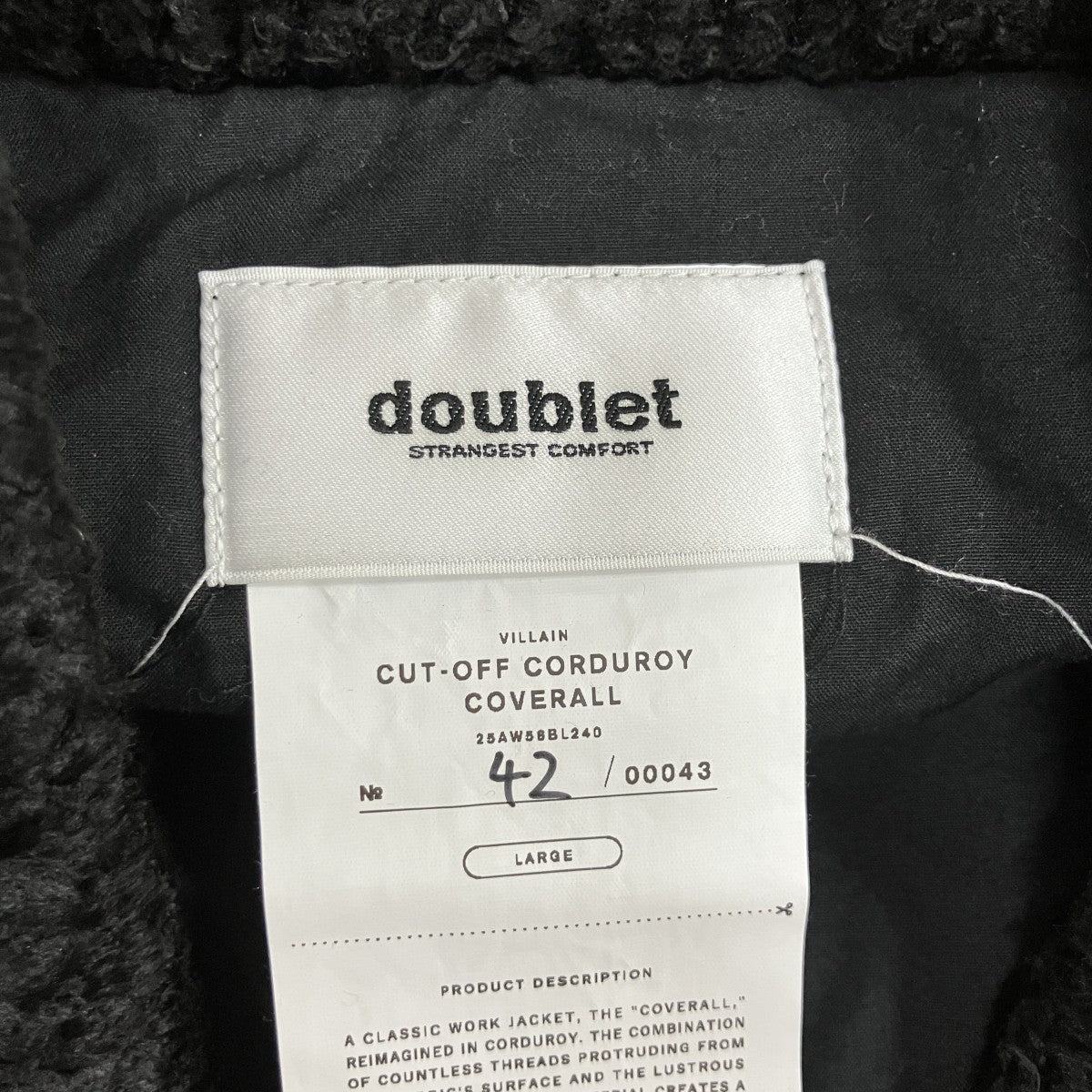 ｢CUT-OFF CORDUROY COVERALL｣ コーデュロイジャケット