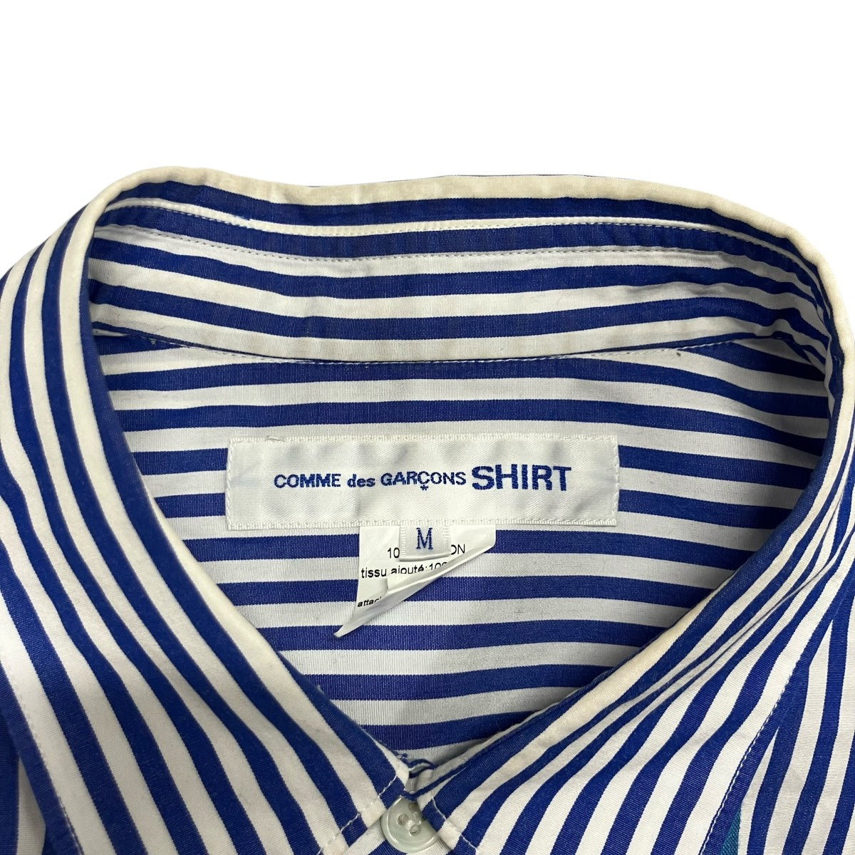 COMME des GARCONS SHIRT ストライプチェックシャツ 古着・中古-6枚目のアイテム画像