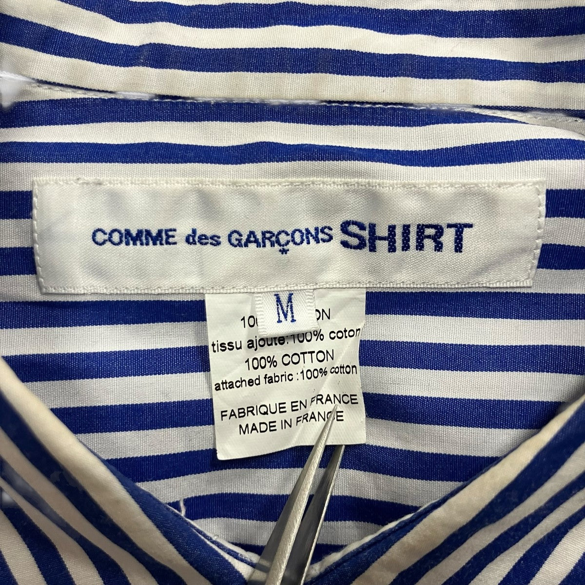 COMME des GARCONS SHIRT ストライプチェックシャツ 古着・中古-7枚目のアイテム画像