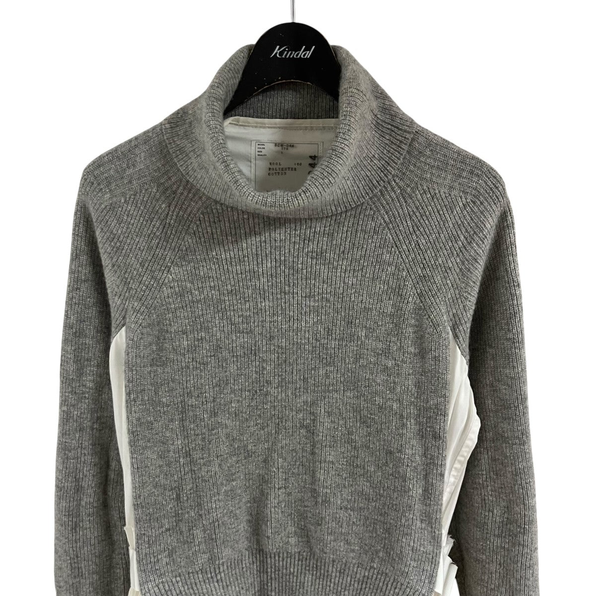 sacai ニットドッキングワンピース 古着・中古-2枚目のアイテム画像