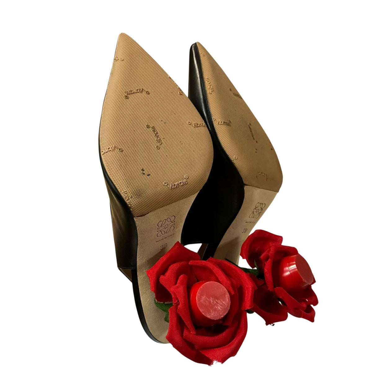 ローズヒールパンプス