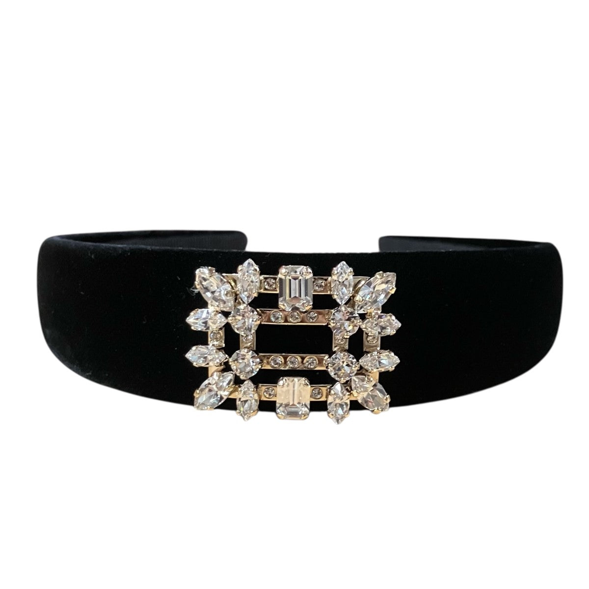 Roger Vivier ベルベット ビジュー カチューシャ 古着・中古-3枚目のアイテム画像