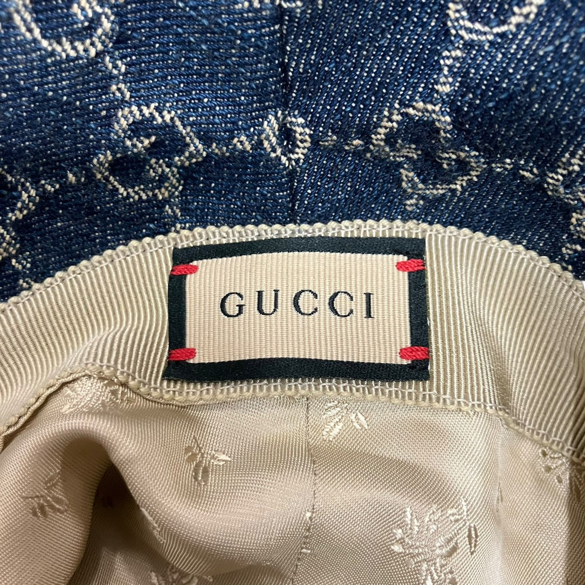 GUCCI(グッチ) GGモノグラムバケットハット 576371 インディゴ サイズ