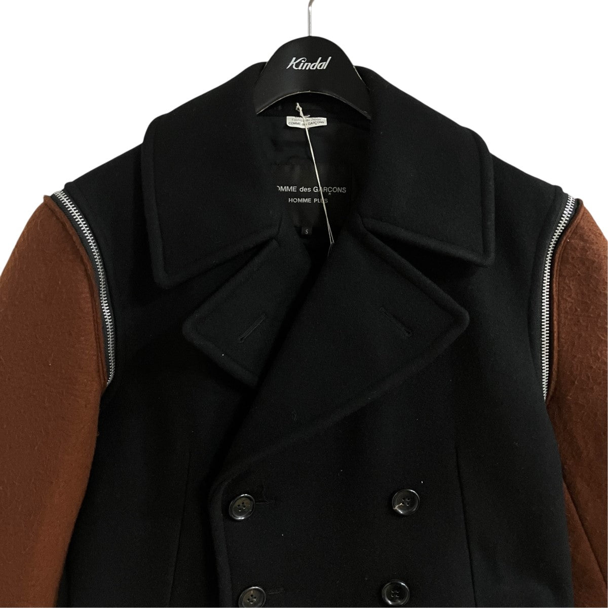 COMME des GARCONS 切替ウールコート 古着・中古-2枚目のアイテム画像