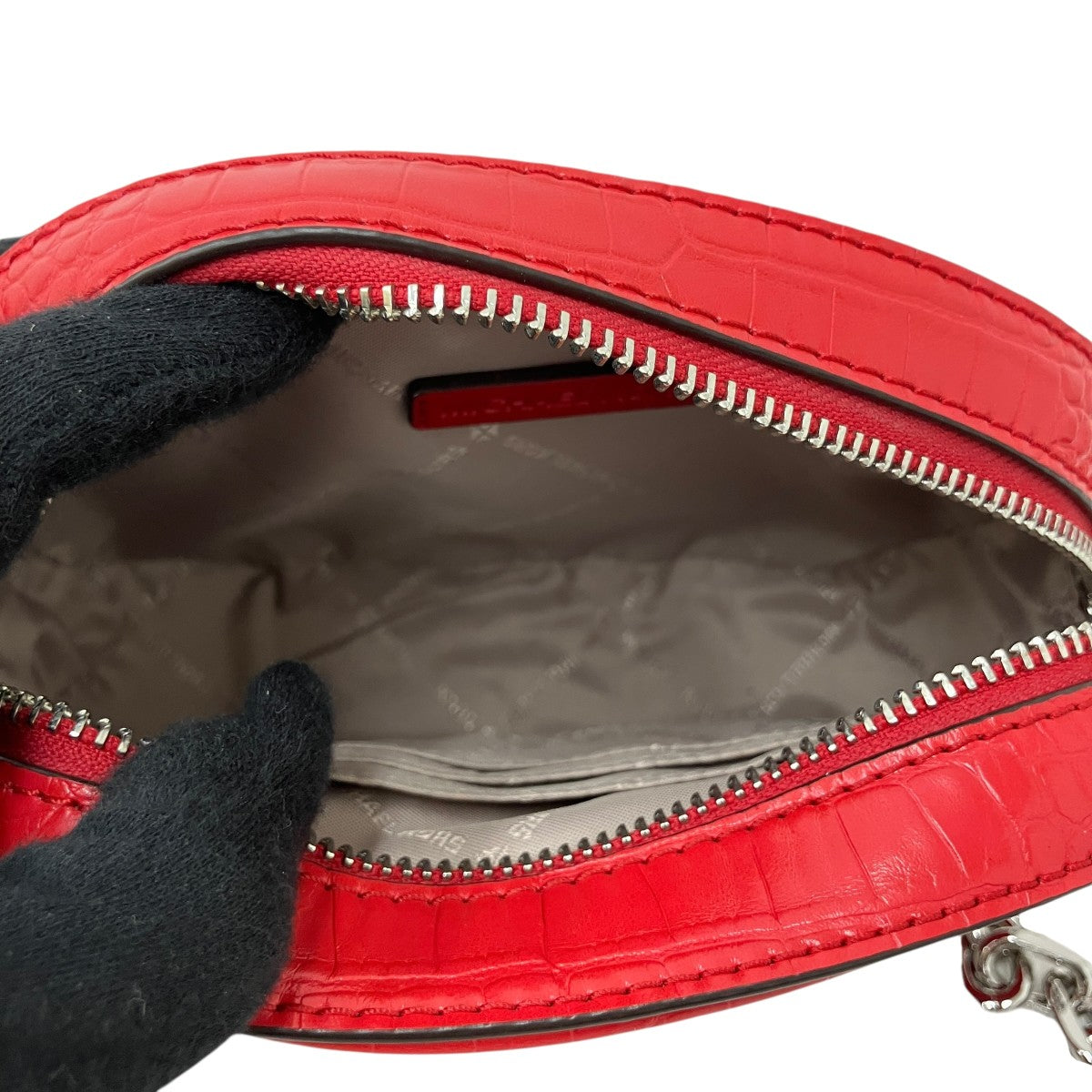 MICHAEL KORS クロコ型押しショルダーバッグ 古着・中古-3枚目のアイテム画像