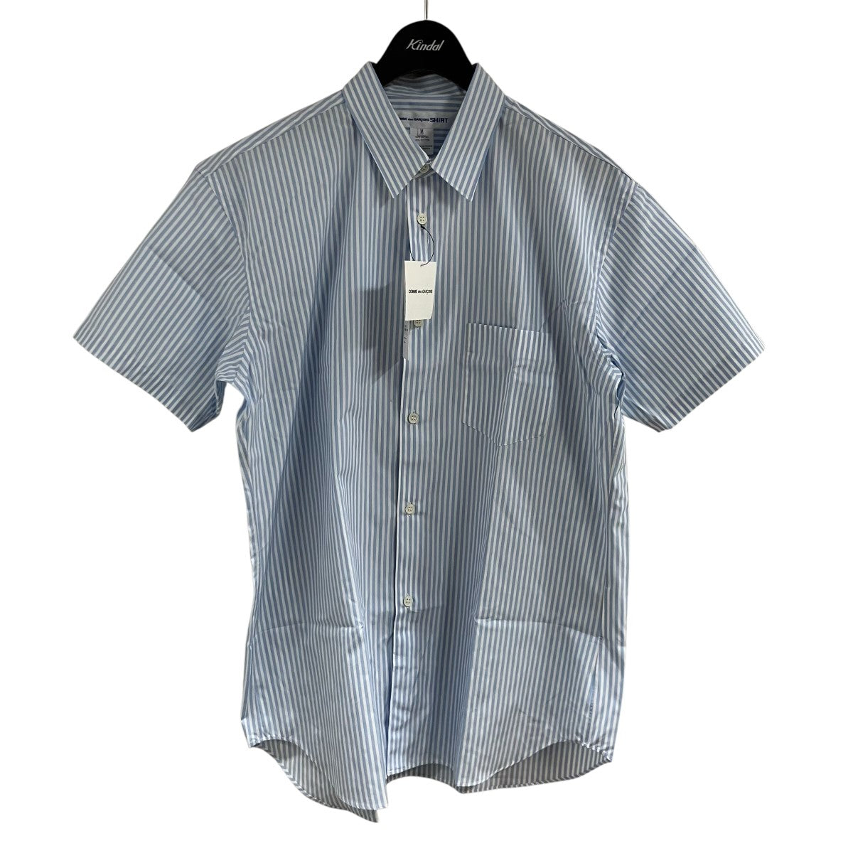 COMME des GARCONS SHIRT 半袖ストライプシャツ 古着・中古-1枚目のアイテム画像
