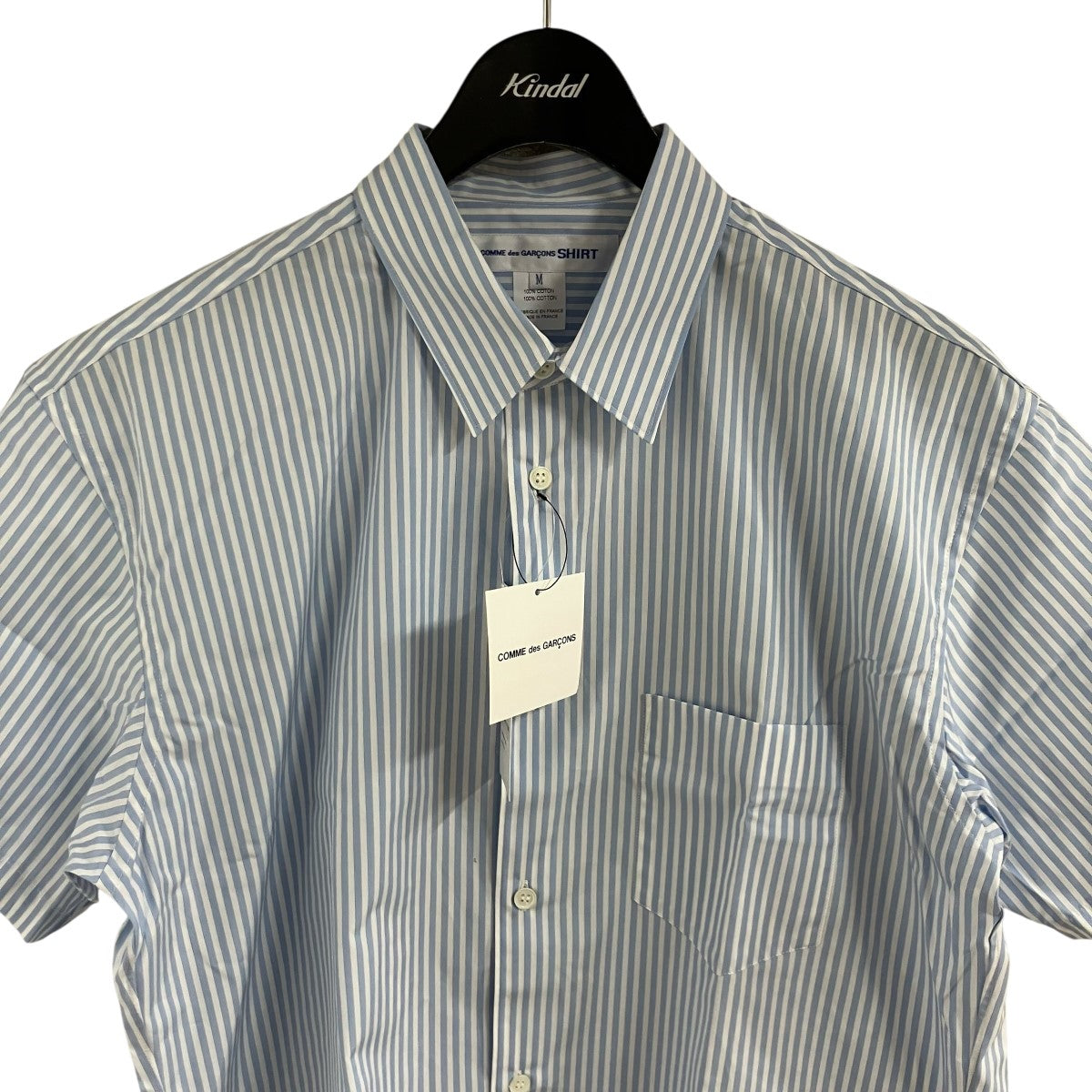 COMME des GARCONS SHIRT 半袖ストライプシャツ 古着・中古-2枚目のアイテム画像