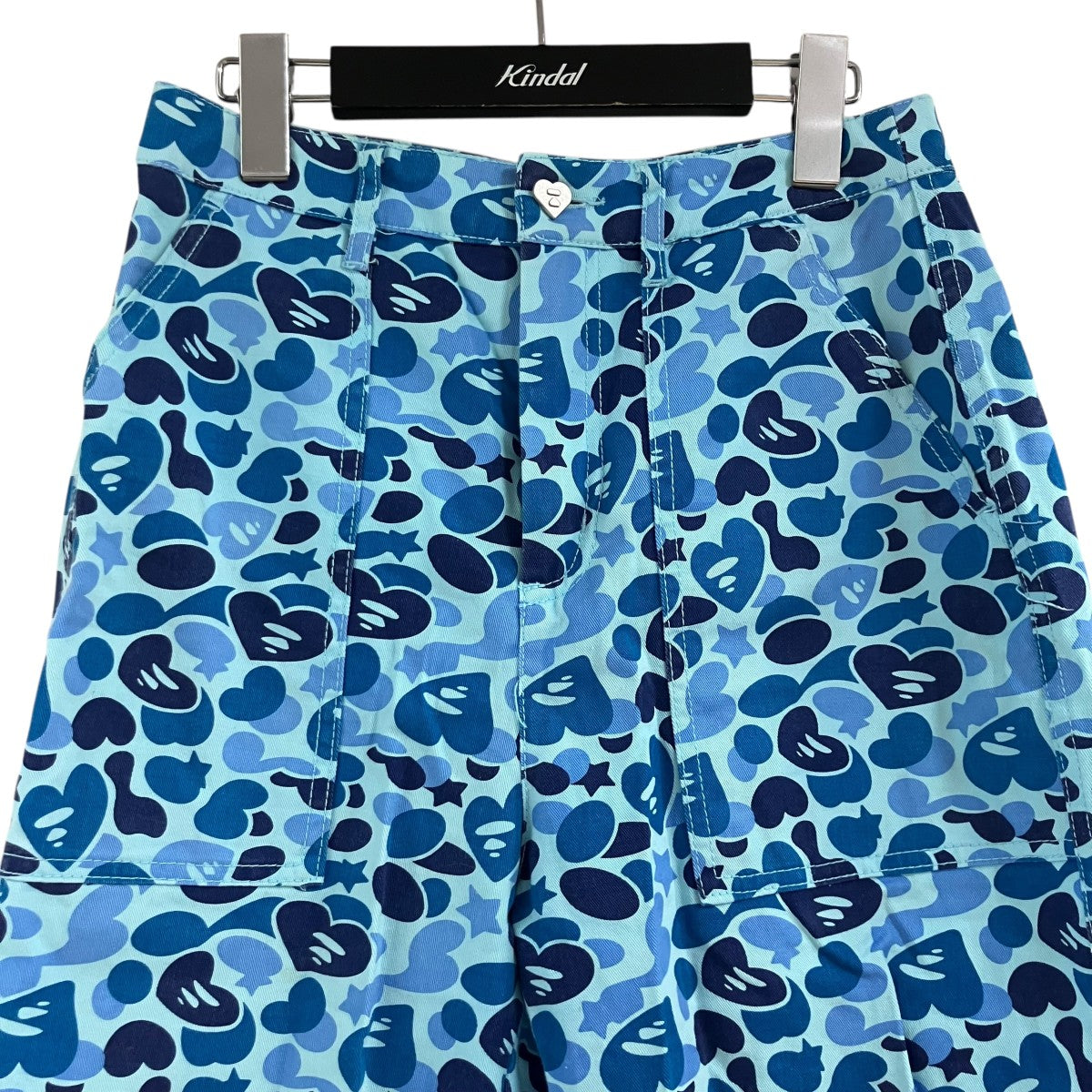 A BATHING APE(アベイシングエイプ) カモ柄パンツ ブルー サイズ S