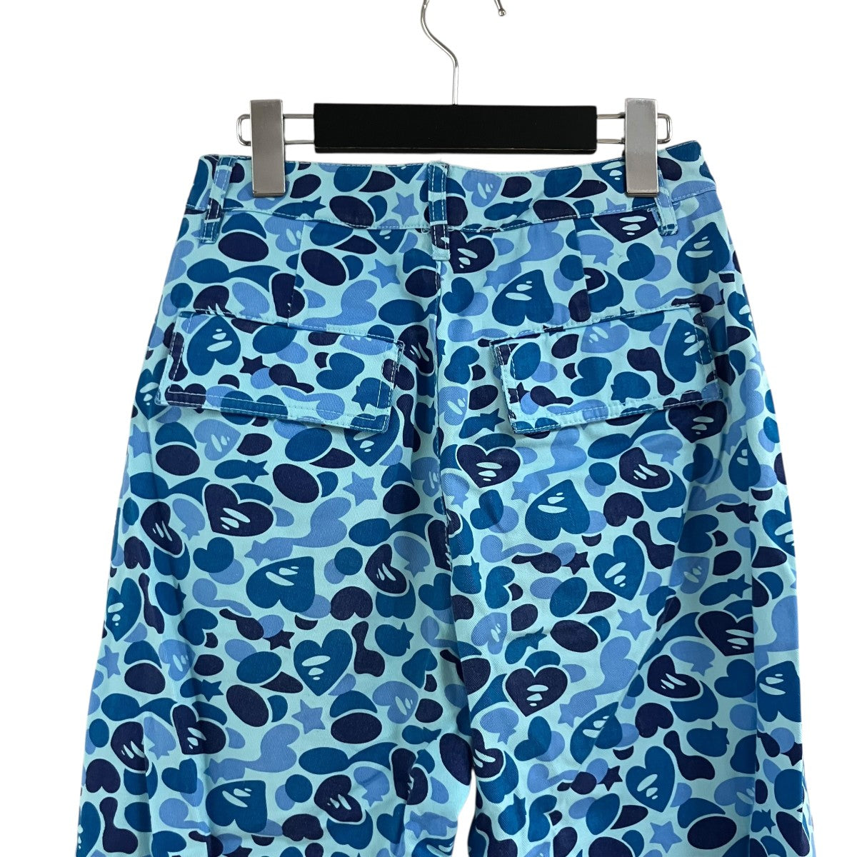 A BATHING APE(アベイシングエイプ) カモ柄パンツ ブルー サイズ S