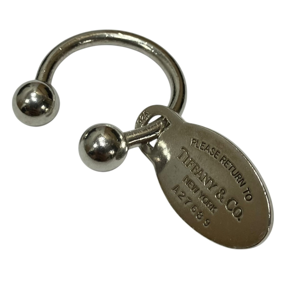 Tiffany ＆ Co． リターントゥティファニーオーバルタグスクリューボールキーリング 古着・中古-1枚目のアイテム画像