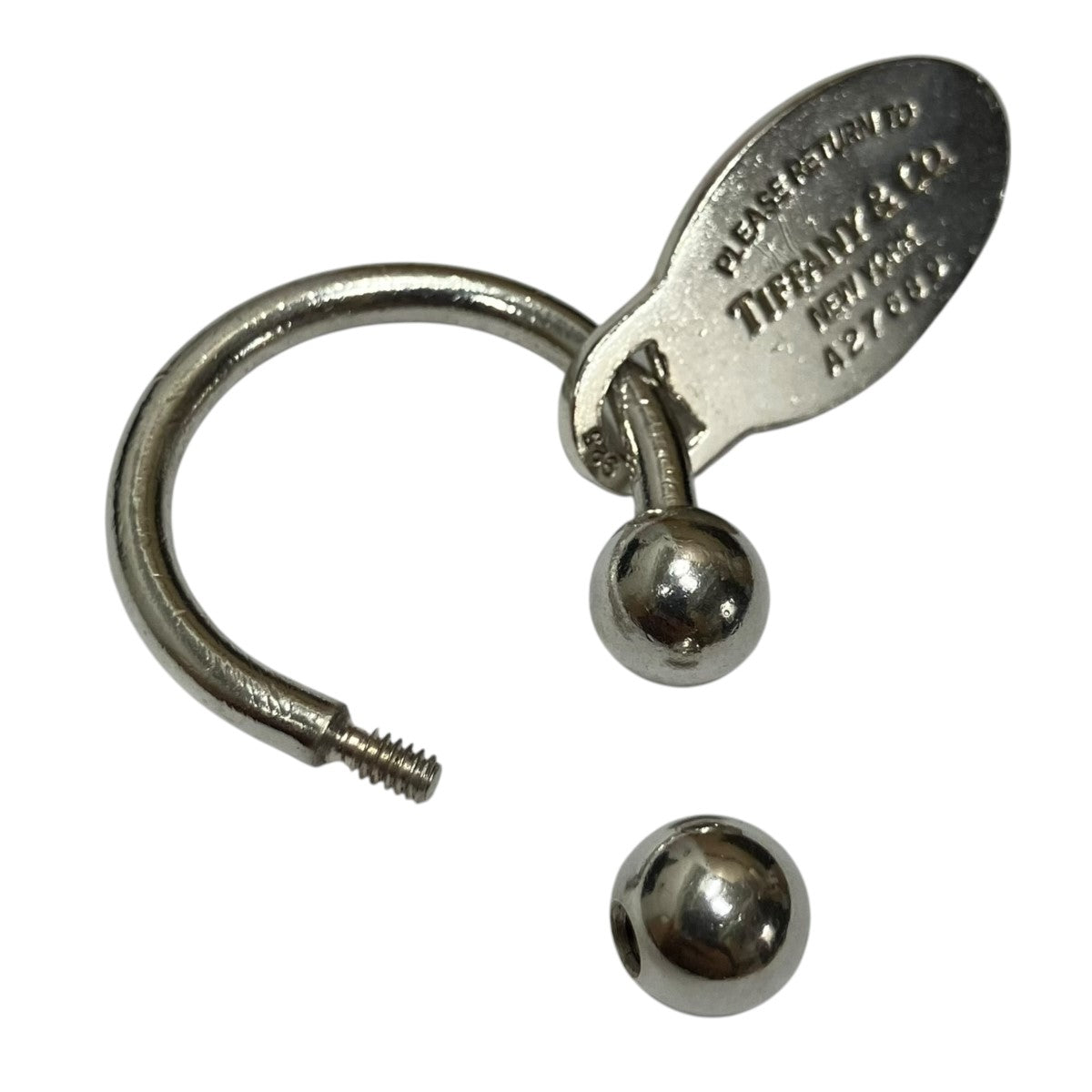 Tiffany ＆ Co． リターントゥティファニーオーバルタグスクリューボールキーリング 古着・中古-3枚目のアイテム画像
