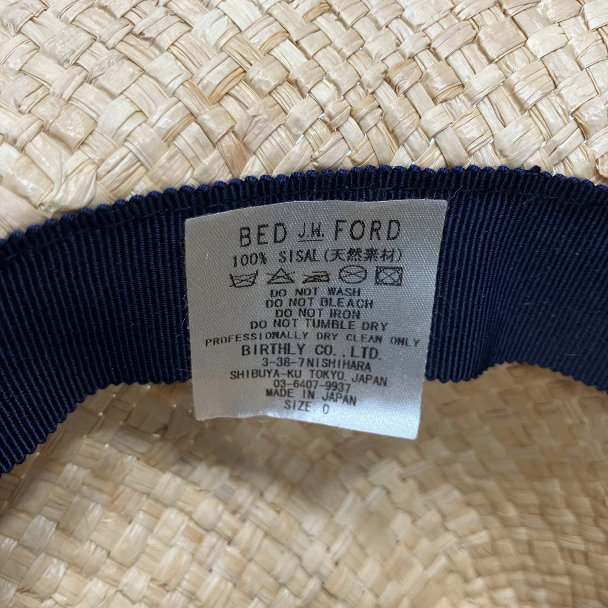 BED J．W． FORD×COMES AND GOES ストローハット 古着・中古-8枚目のアイテム画像