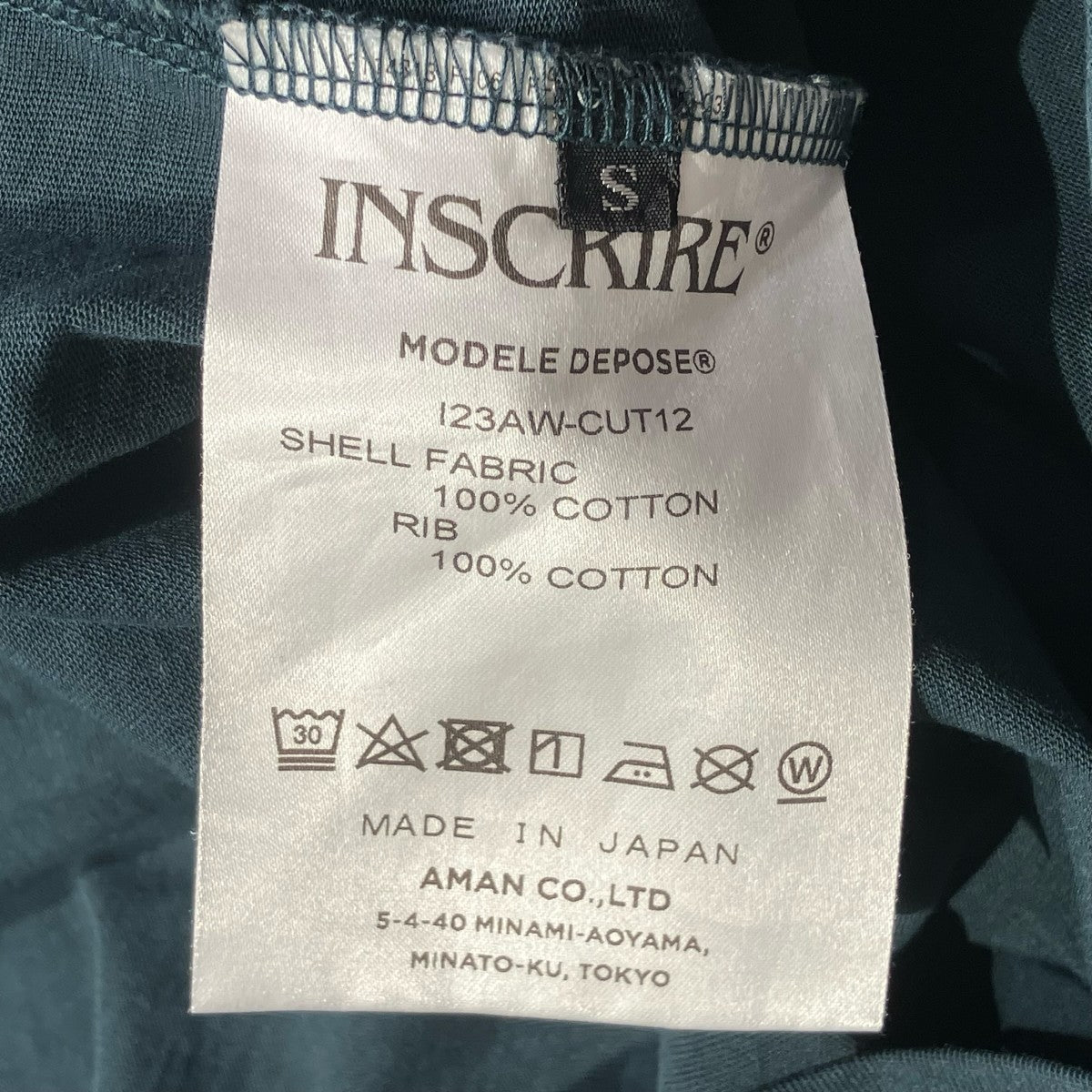 INSCRIRE ラウンドカットソーI23AW-CUT12 古着・中古-6枚目のアイテム画像