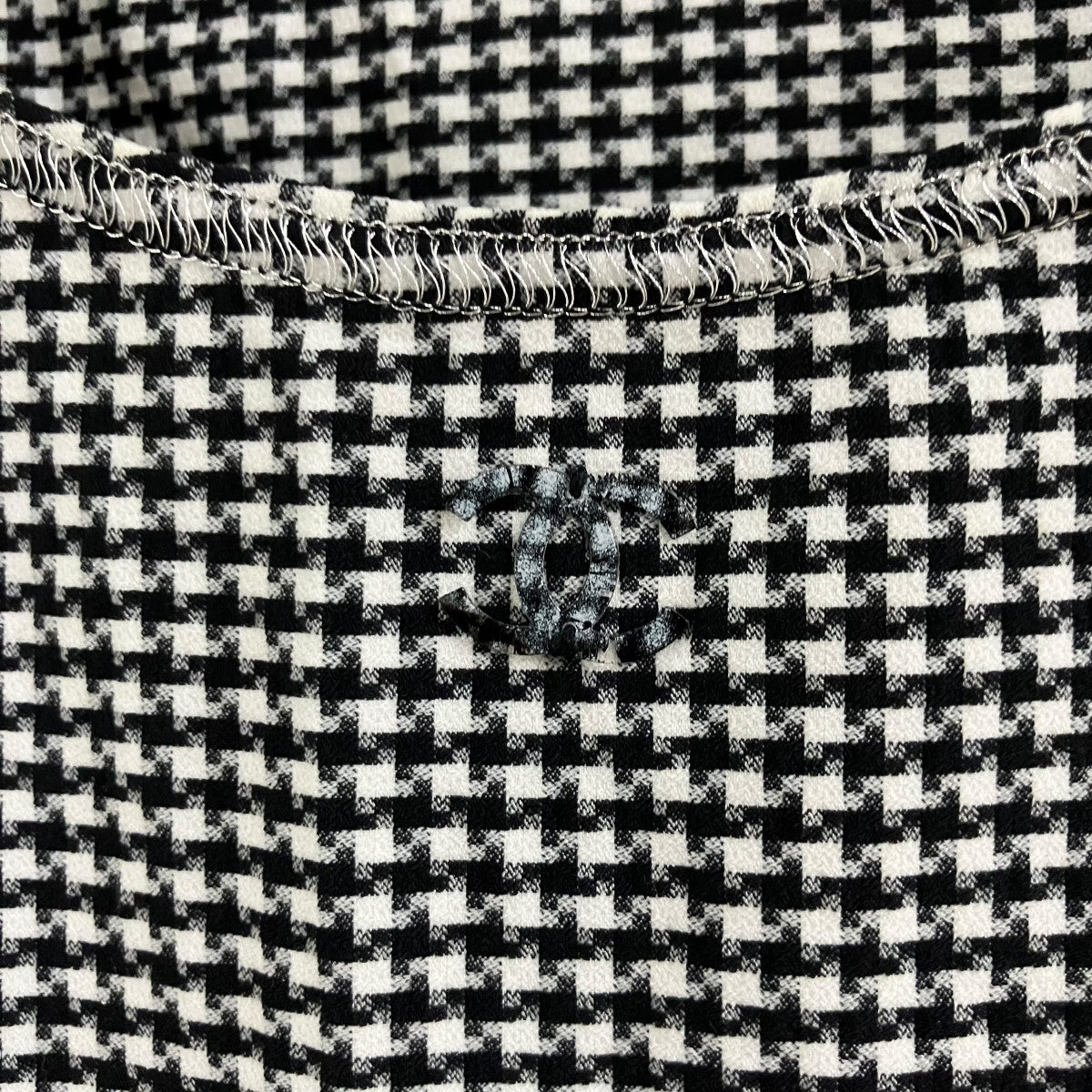 CHANEL ハウンドトゥースチュニック 古着・中古-3枚目のアイテム画像