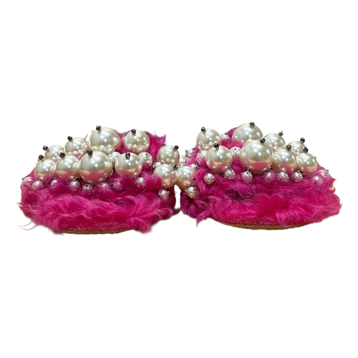 MIU MIU 16AWパールビジューファーサンダル 古着・中古-2枚目のアイテム画像