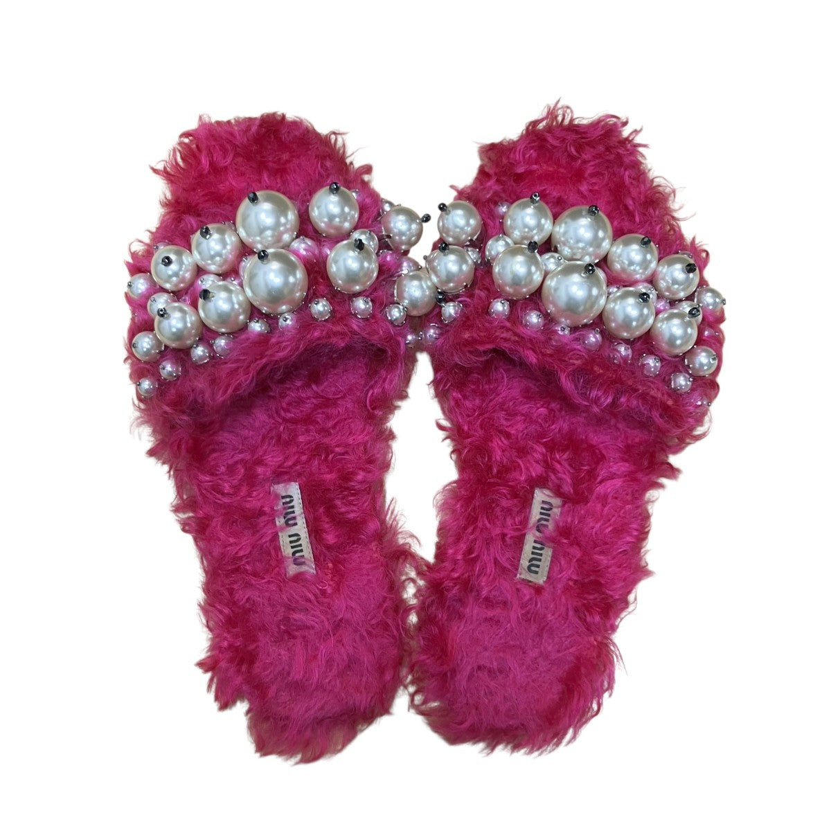 MIU MIU 16AWパールビジューファーサンダル 古着・中古-6枚目のアイテム画像