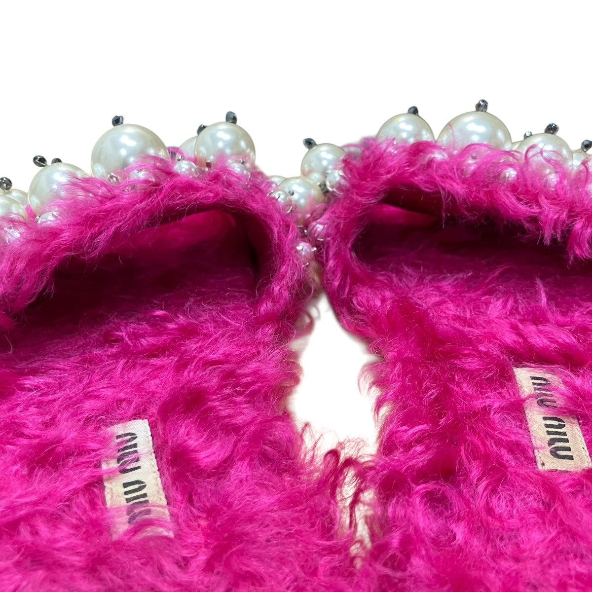 MIU MIU 16AWパールビジューファーサンダル 古着・中古-7枚目のアイテム画像