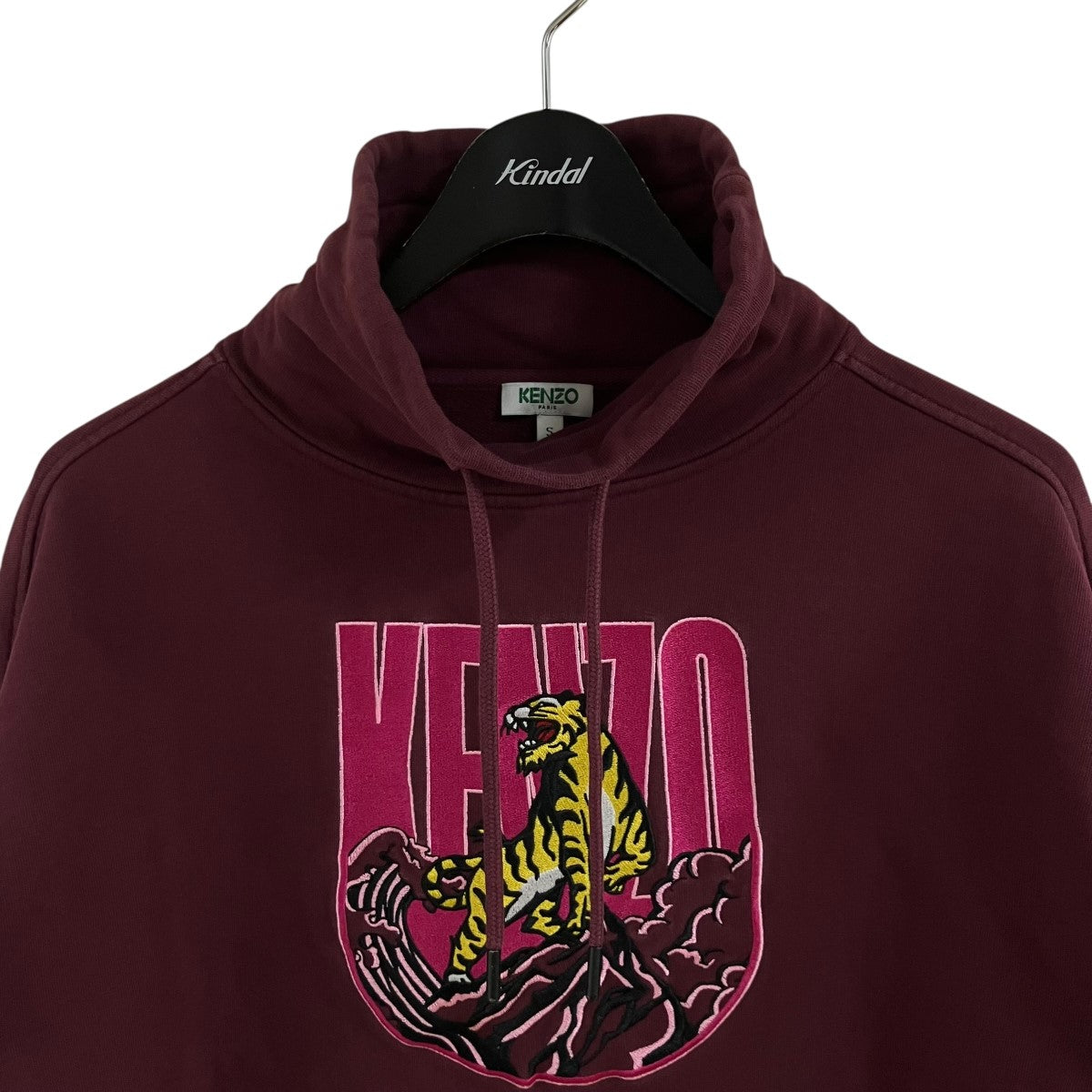【極美品】ケンゾー ベルベット ジャケット M パッチワーク調 派手 個性的 KENZO(ケンゾー) タイガーパッチモックネックスウェット F962SW6094X5