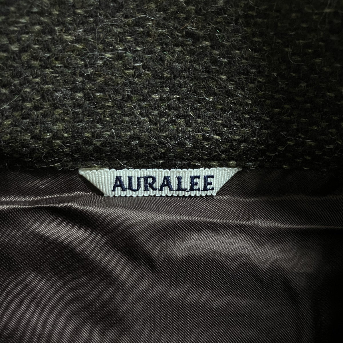 AURALEE ウールツイードジップアップジャケット 古着・中古-5枚目のアイテム画像