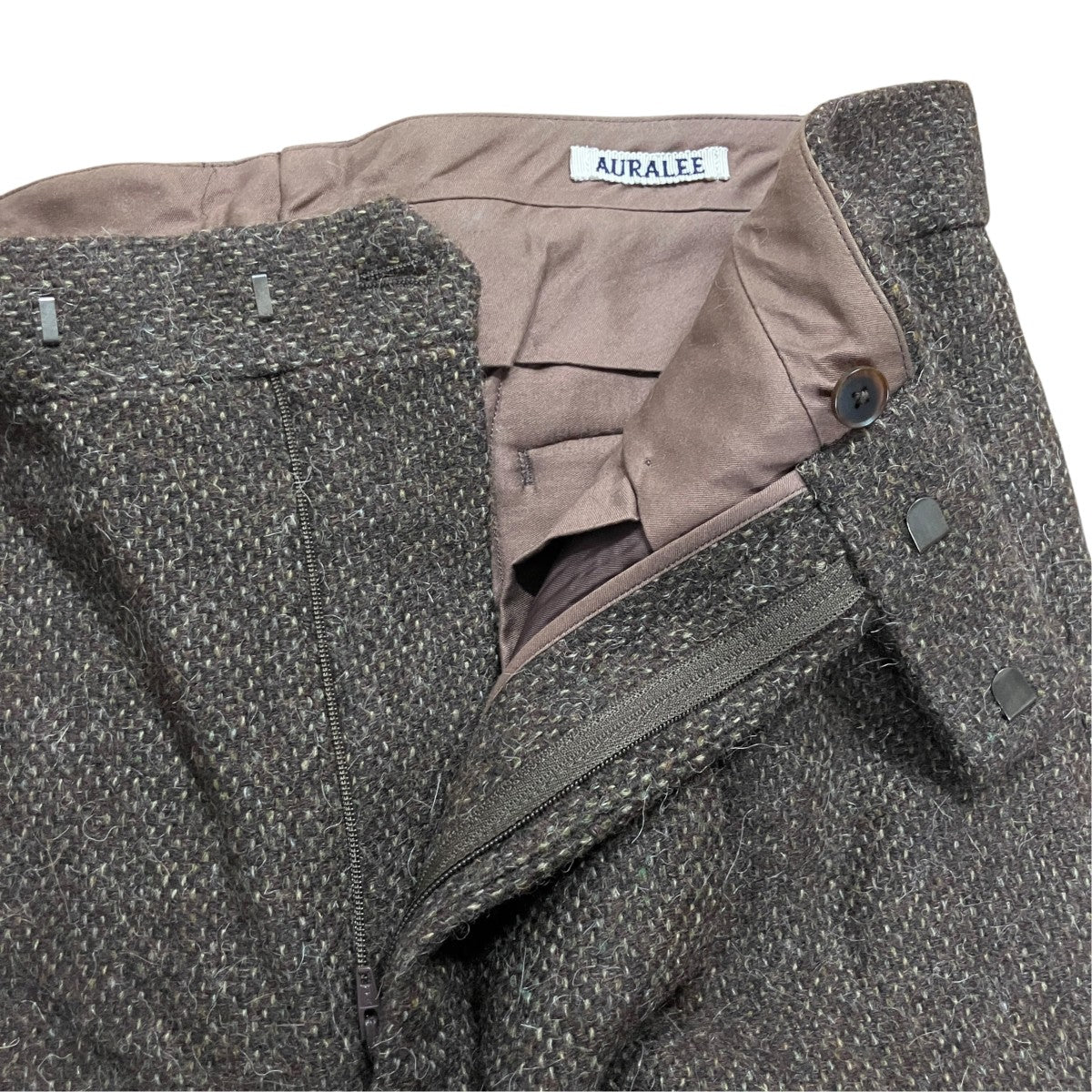 AURALEE ウールツイードパンツ 古着・中古-5枚目のアイテム画像