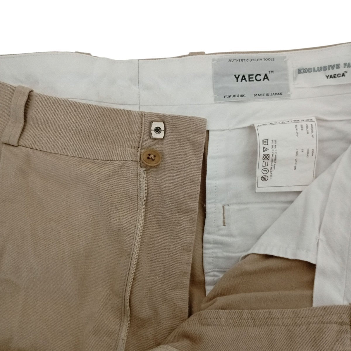 YAECA チノ タックテーパードパンツ13604 古着・中古-3枚目のアイテム画像