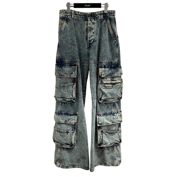 Diesel カーゴワイドデニムパンツ DIESEL(ディーゼル) カーゴデニムパンツ A09197 インディゴ サイズ W24