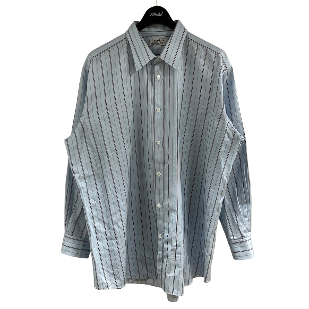 HERMES(エルメス) ストライプシャツ スカイブルー サイズ 43｜【公式