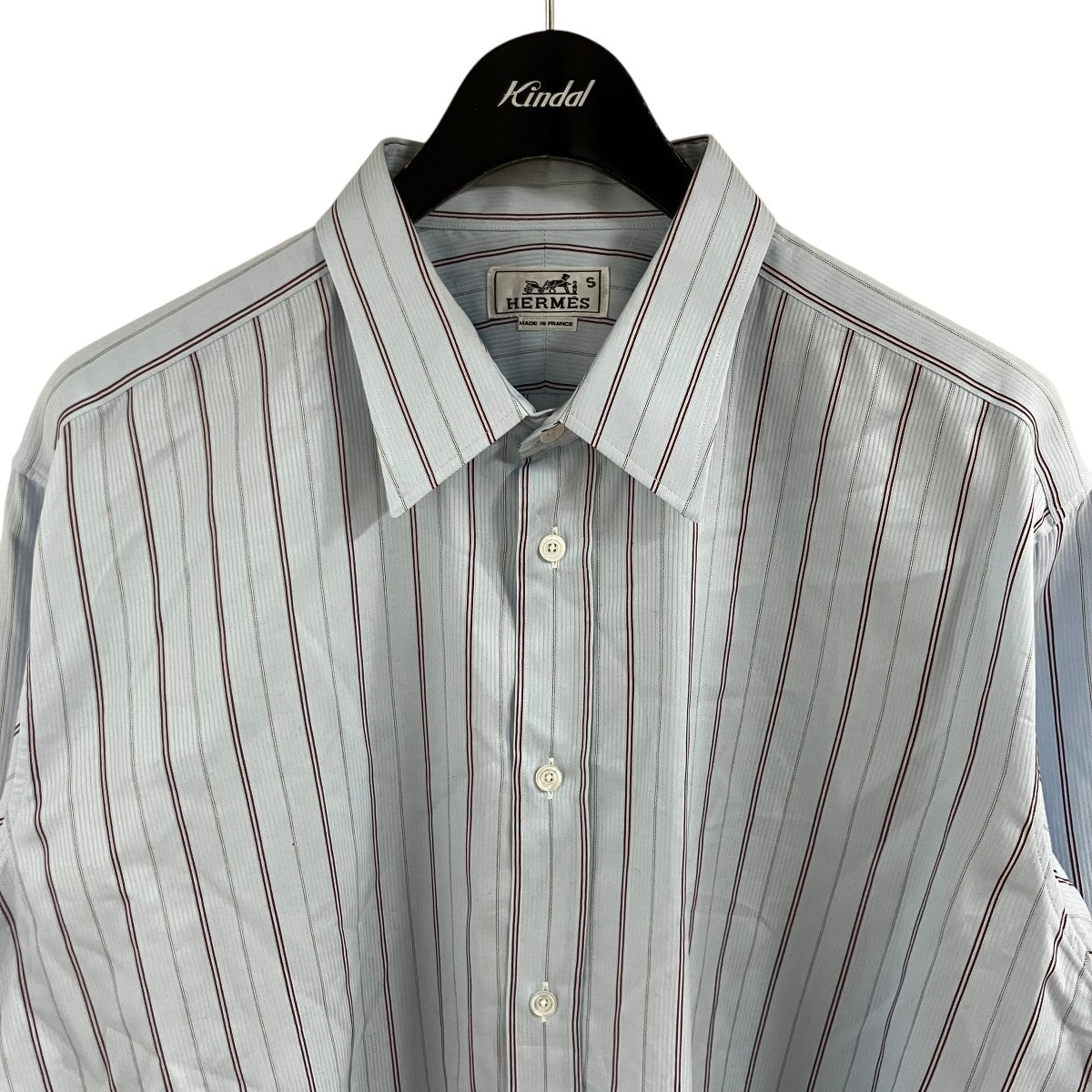 HERMES(エルメス) ストライプシャツ スカイブルー サイズ 43｜【公式