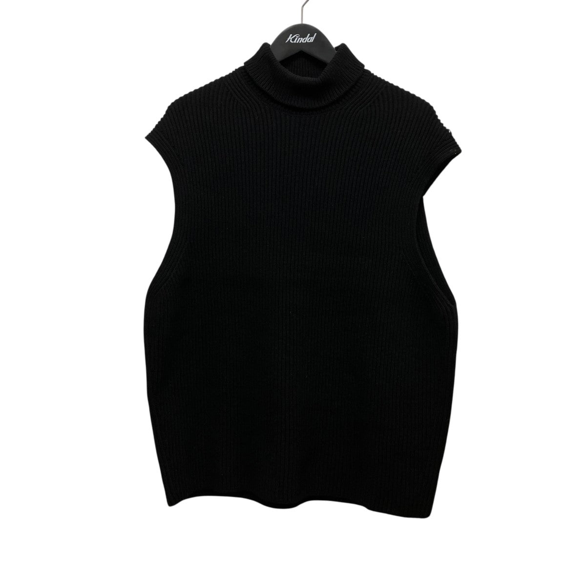 WOOL RIB KNIT TURTLE NECK VESTニットベストA21AV05RK