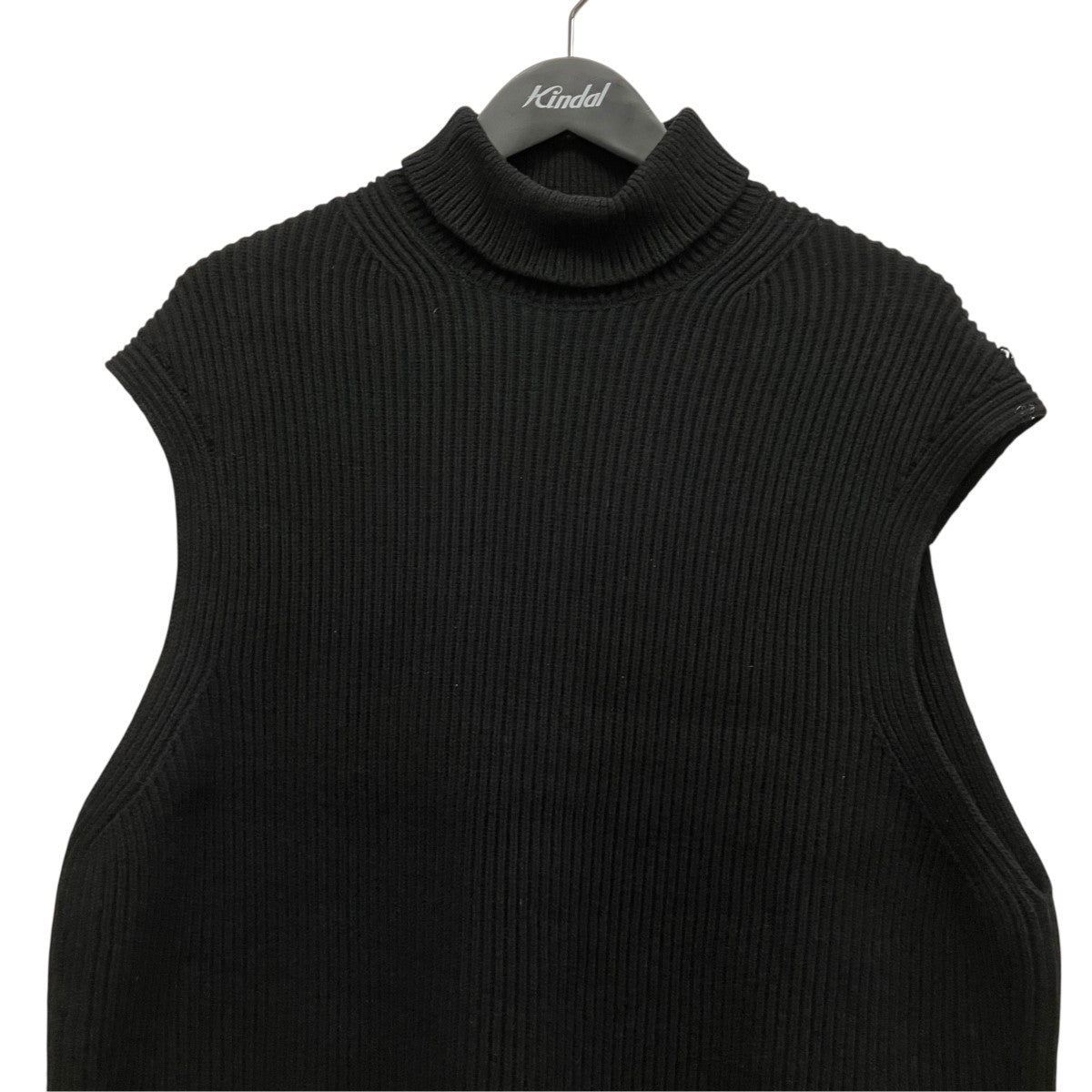 WOOL RIB KNIT TURTLE NECK VESTニットベストA21AV05RK