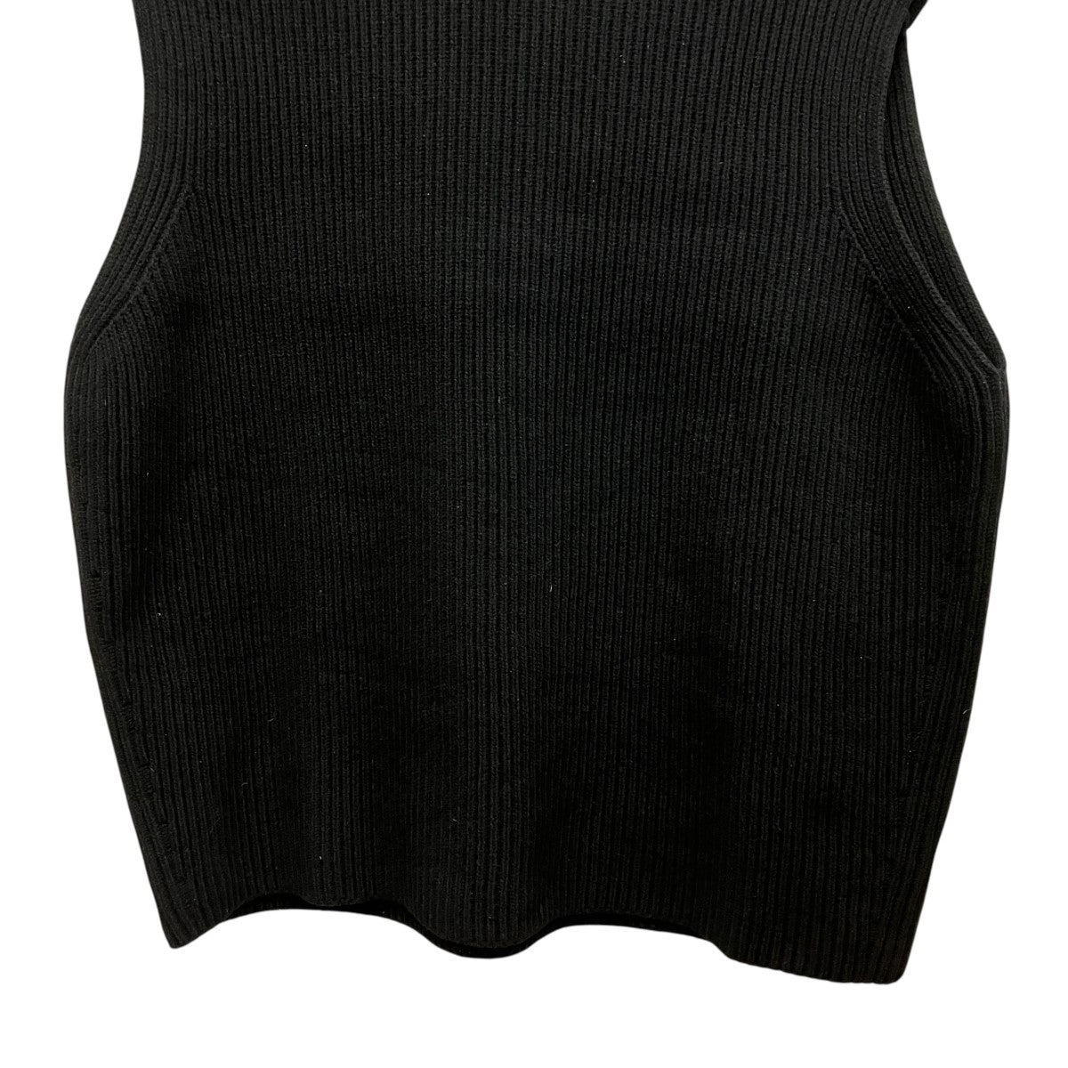WOOL RIB KNIT TURTLE NECK VESTニットベストA21AV05RK