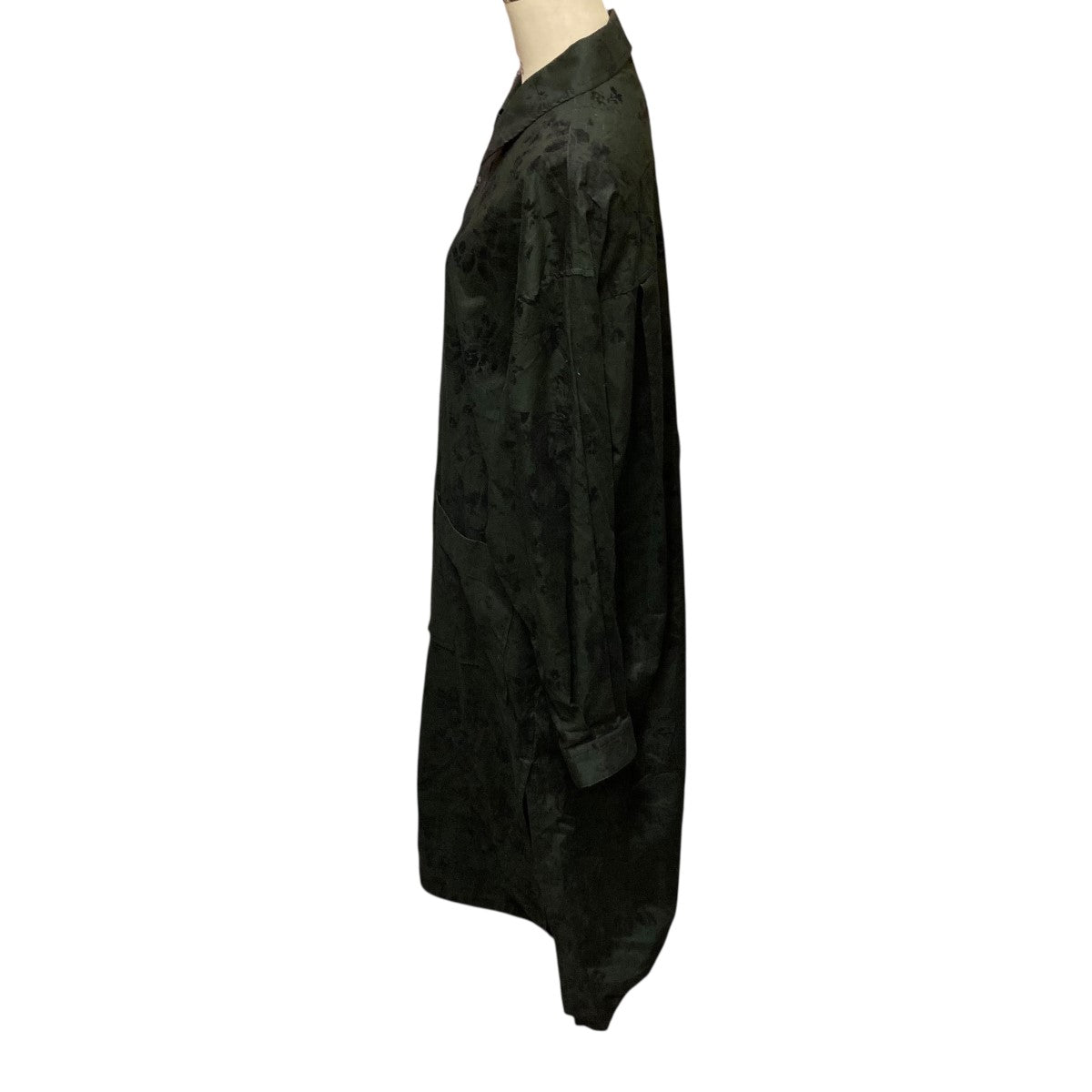juha BOTANICAL FLOCKY SHIRT COAT総柄ロング長袖シャツコート10150102 古着・中古-3枚目のアイテム画像