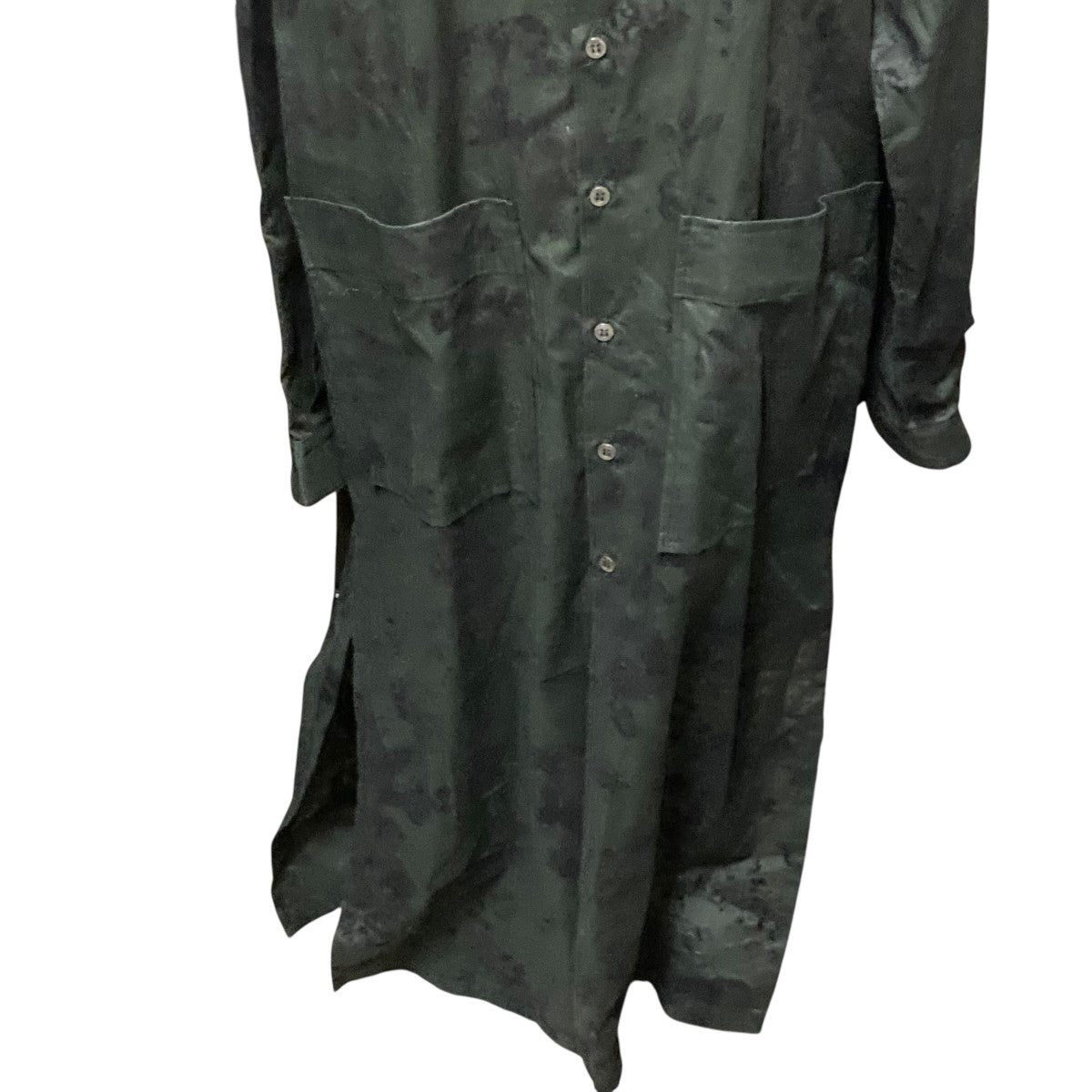 juha BOTANICAL FLOCKY SHIRT COAT総柄ロング長袖シャツコート10150102 古着・中古-5枚目のアイテム画像
