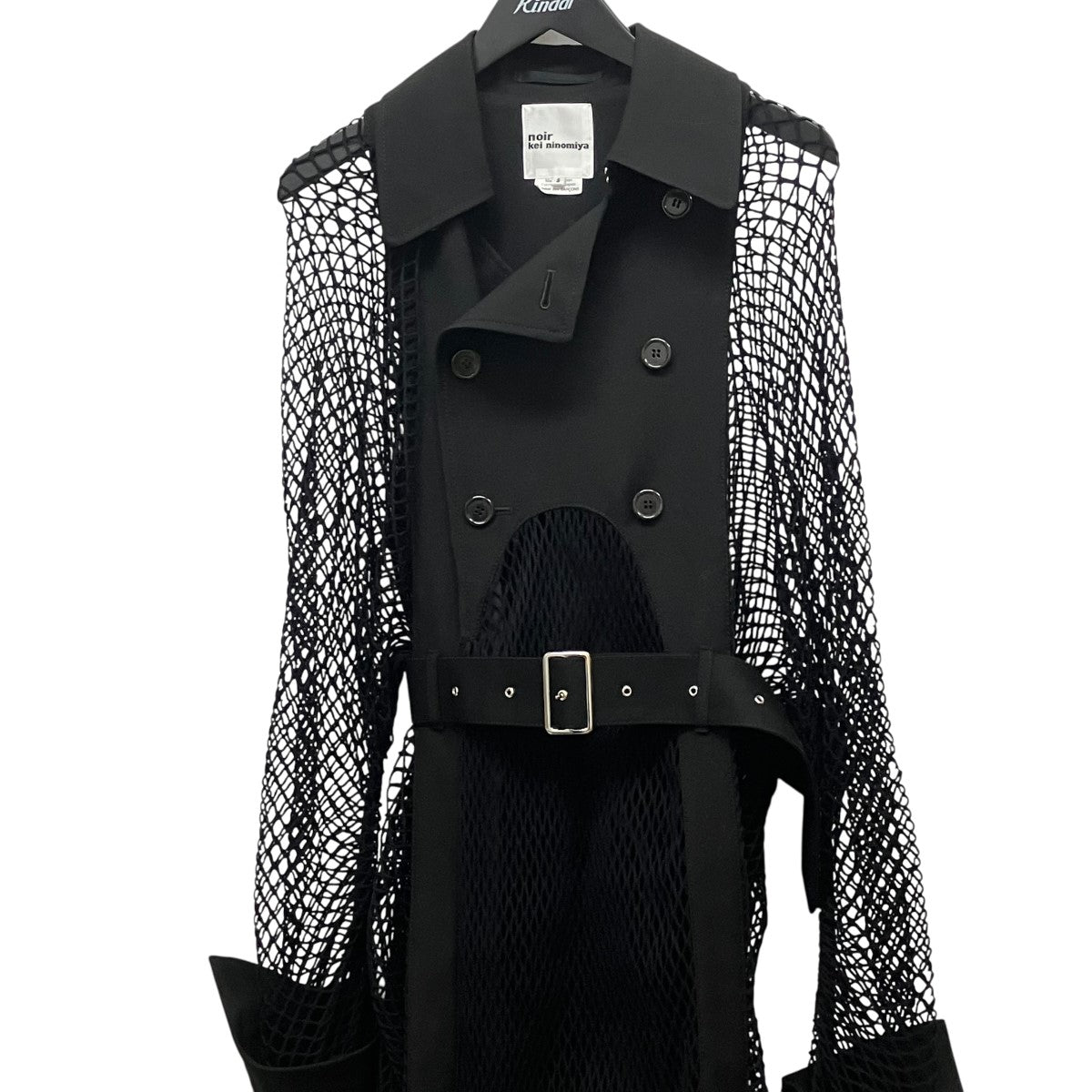 noir kei ninomiya メッシュ切り替えトレンチコート3L-C001 古着・中古-3枚目のアイテム画像
