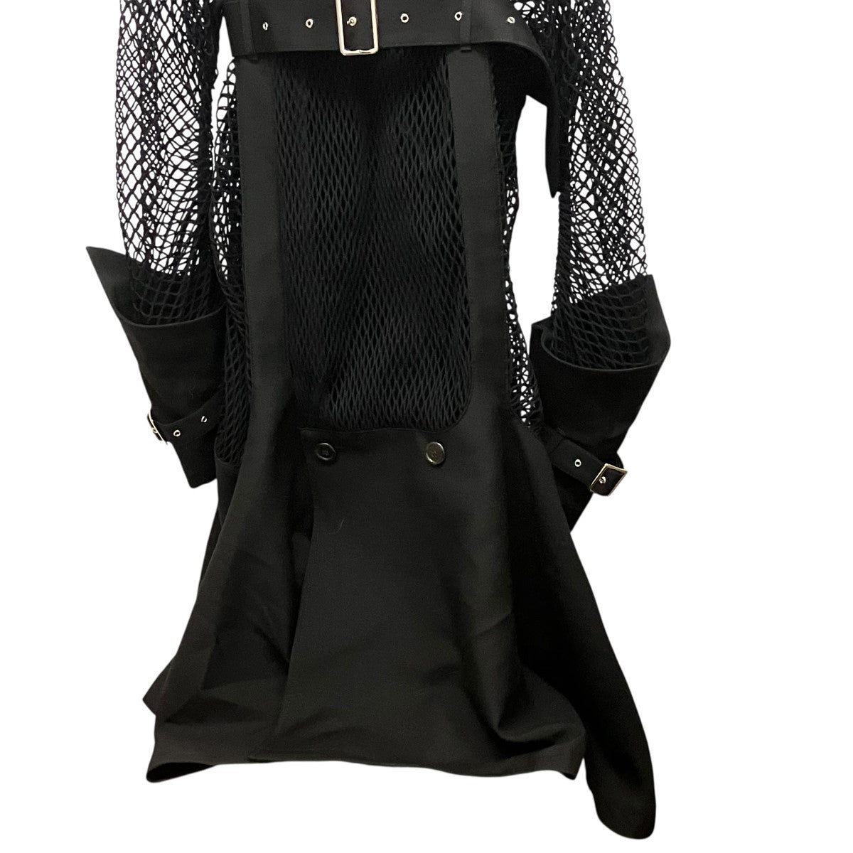 noir kei ninomiya メッシュ切り替えトレンチコート3L-C001 古着・中古-4枚目のアイテム画像