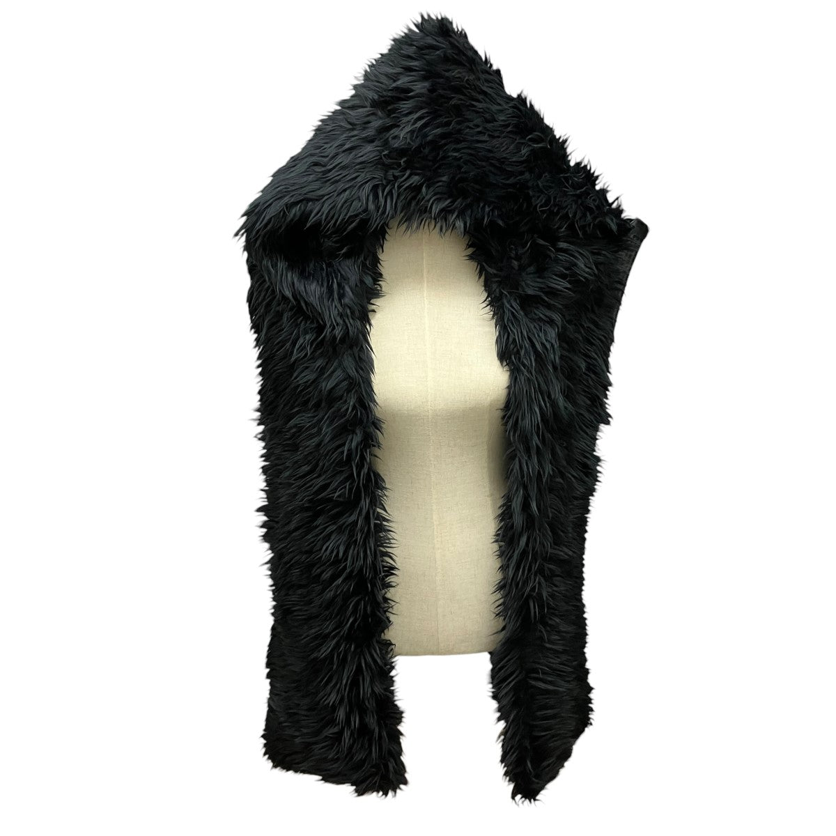 juha FUR HOODED MUFFLERモヘアニット帽10180902 古着・中古-1枚目のアイテム画像