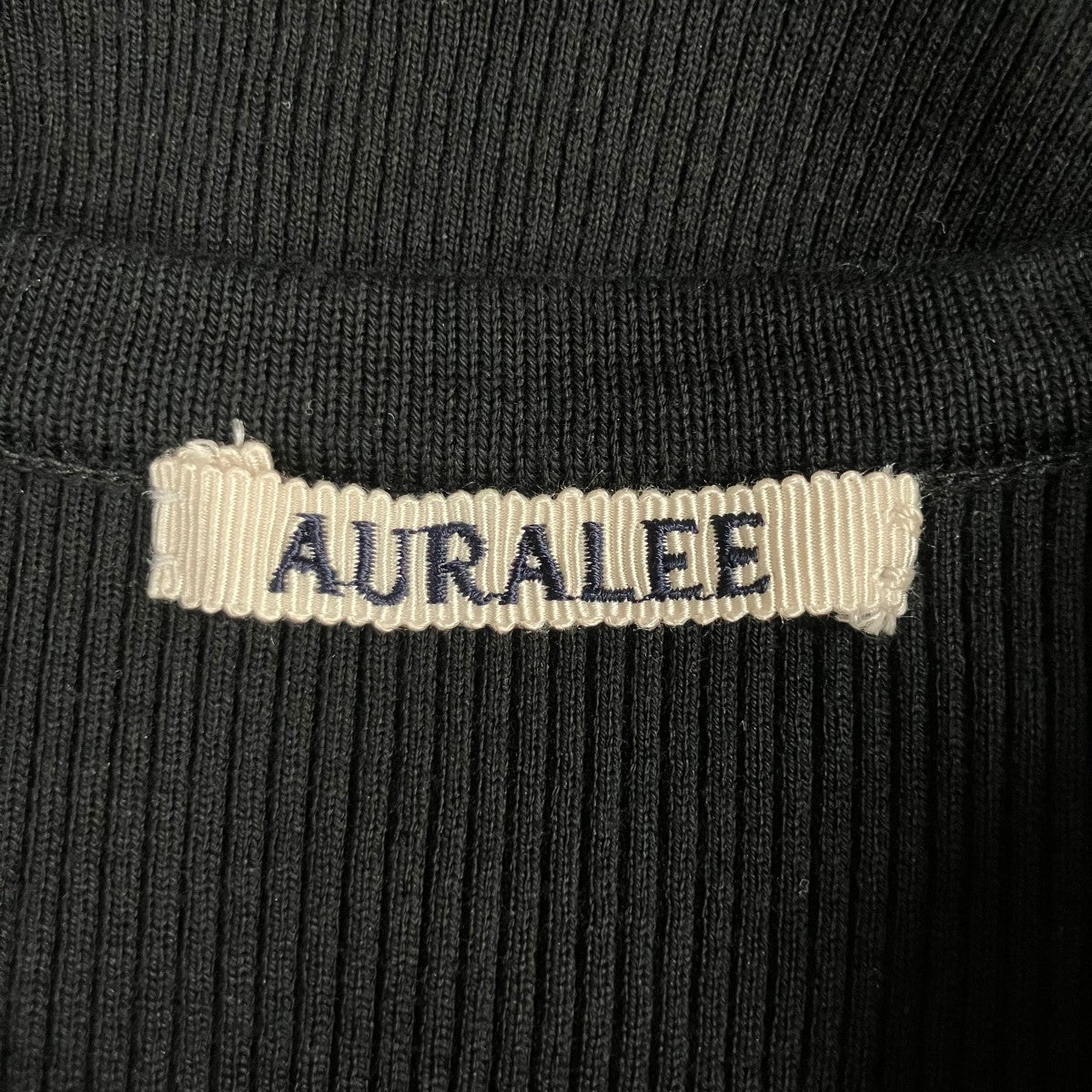 AURALEE リブニットTシャツ AURALEE(オーラリー) リブニットTシャツ A00T02HR ブラック サイズ 0