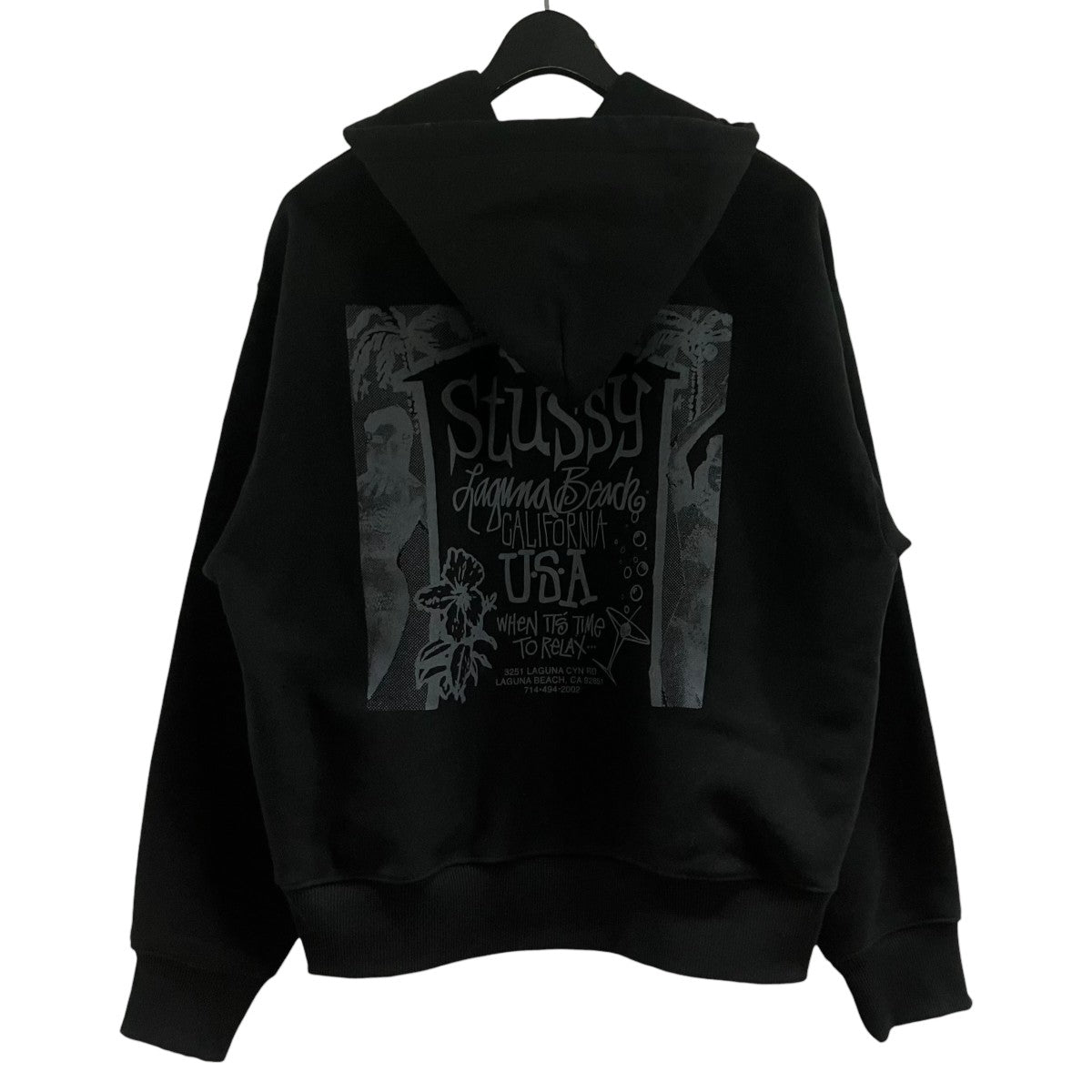 stussy(ステューシー) プルオーバーパーカー Z4000SAS ブラック サイズ