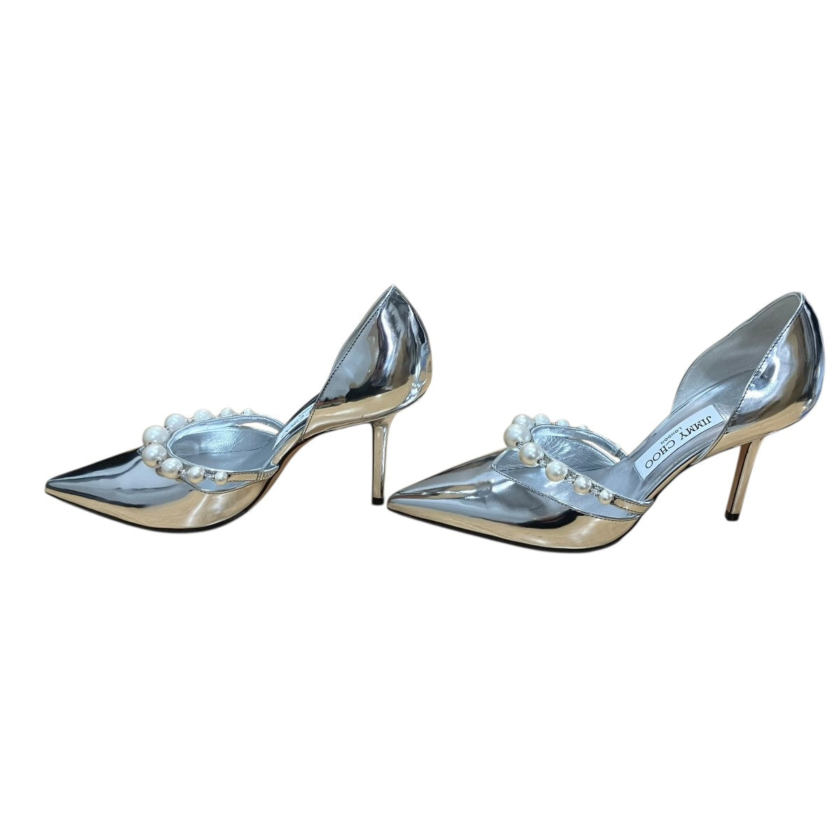 JIMMY CHOO(ジミーチュウ) オーレリーヒールパンプス シルバー サイズ