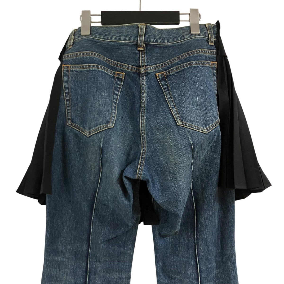 sacai(サカイ) プリーツスカートドッキング レイヤードフレアデニム