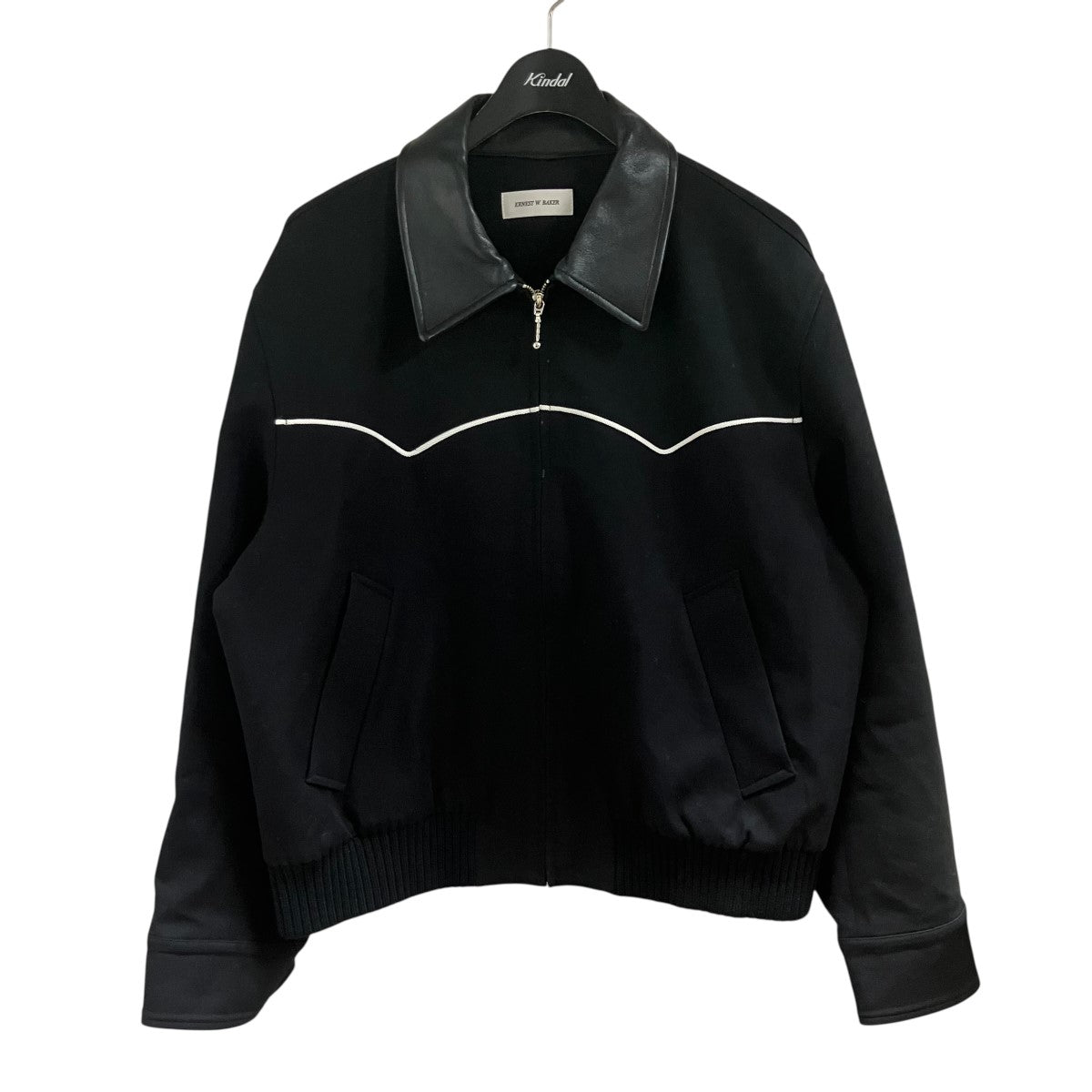ERNEST W．BAKER(アーネスト ダブル ベイカー) 襟レザージップアップ