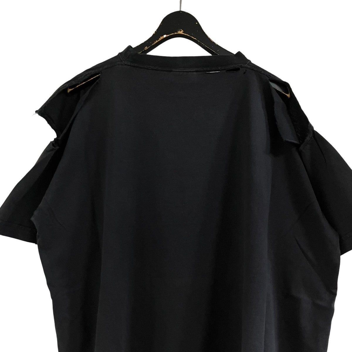BALENCIAGA(バレンシアガ) パッチデストロイTシャツ 826346 ブラック