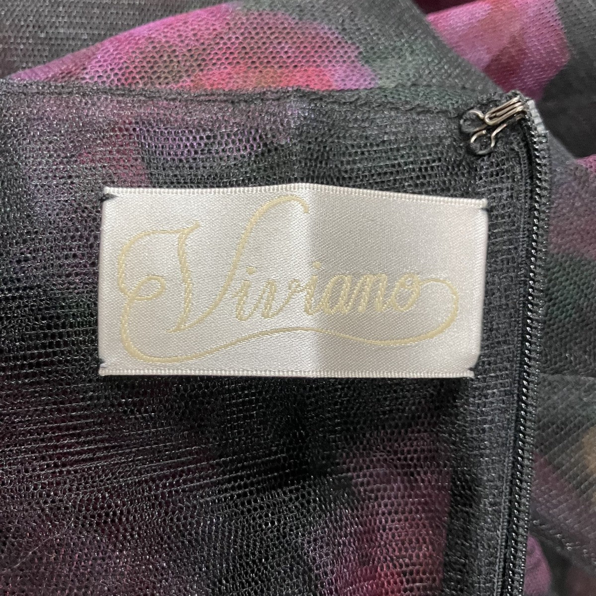VIVIANO チュールキャミワンピース ドレス 古着・中古-5枚目のアイテム画像