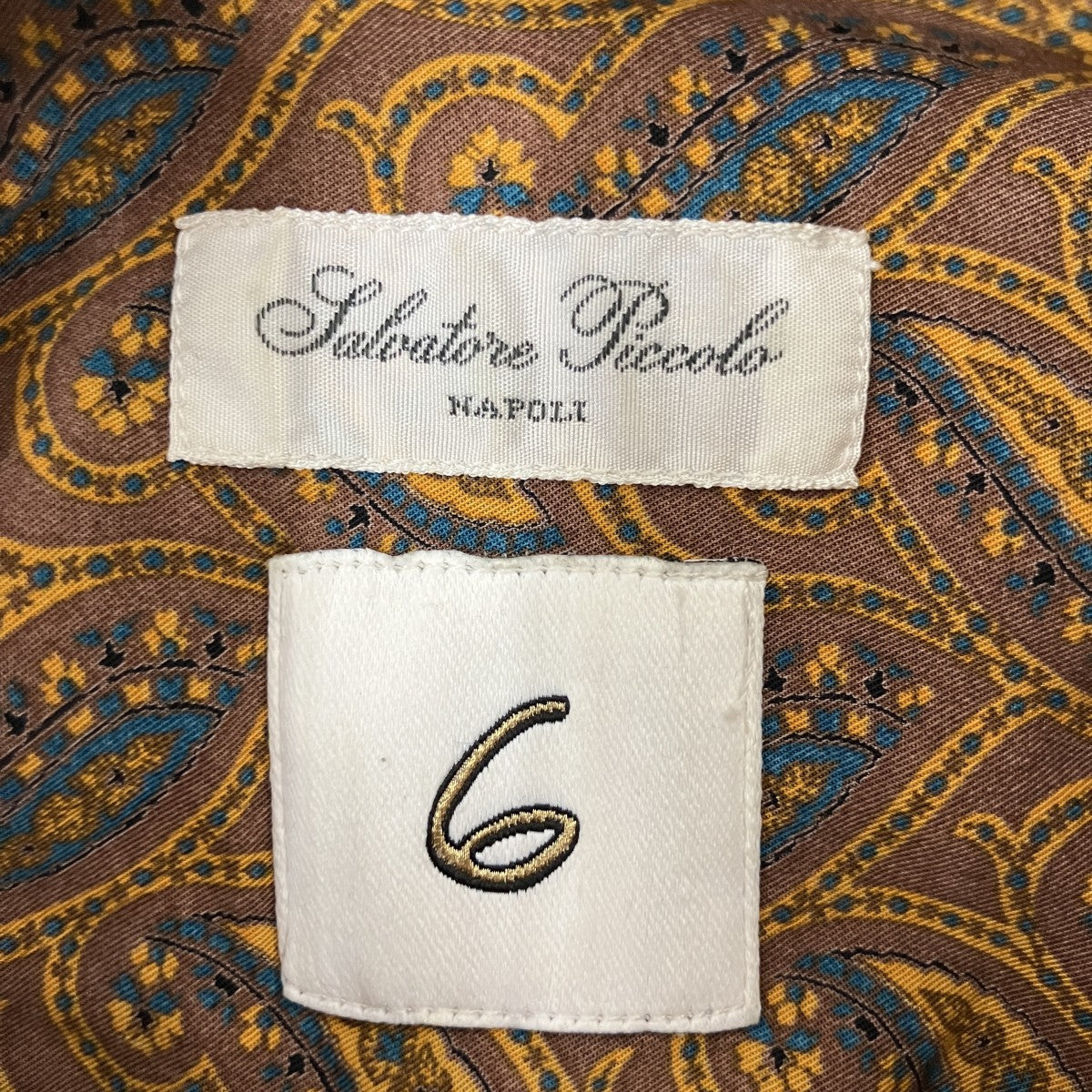 Salvatore Piccolo×6(ROKU) BEAUTY＆YOUTH ペイズリーバンドカラーシャツ8611-343-0099 古着・中古-3枚目のアイテム画像